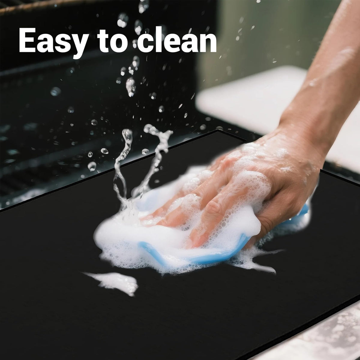 Charmline Fireproof Grill Mat cleans quickly with a wipe or rinse.