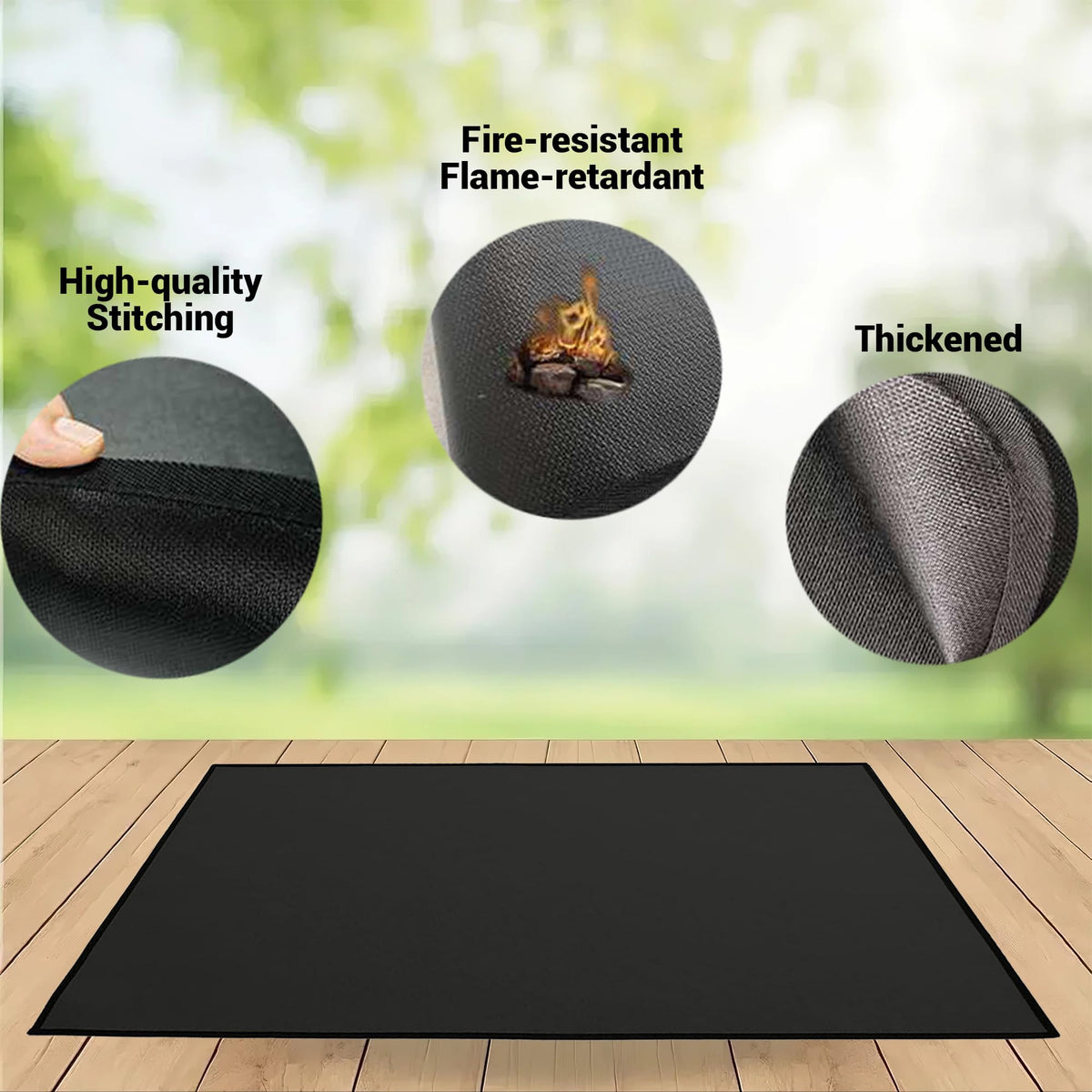 Charmline Fireproof Grill Mat suited for outdoor grill setups and stations.