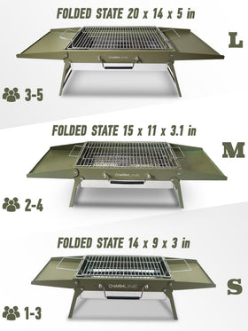 Charmline green finish adds style to outdoor cooking moments.