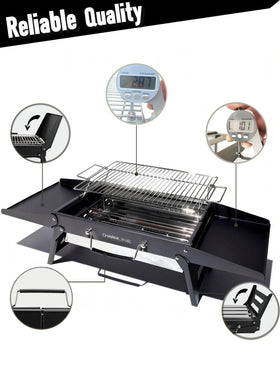 Charmline grill net lifted for quick charcoal changes without risk