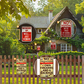 CHAROUP outdoor yard sign, weather-resistant finish for long-lasting Halloween display.