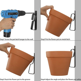 ChasBete pot hanger lip-edge compatibility ensures secure terracotta pots
