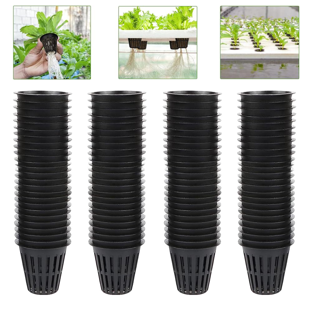 CHTASO 100pcs 2inch net pots for hydroponics promote strong root growth.