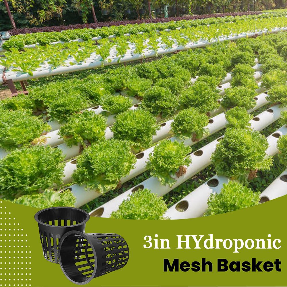 CHTASO net pot side view, durable design for reliable root containment.