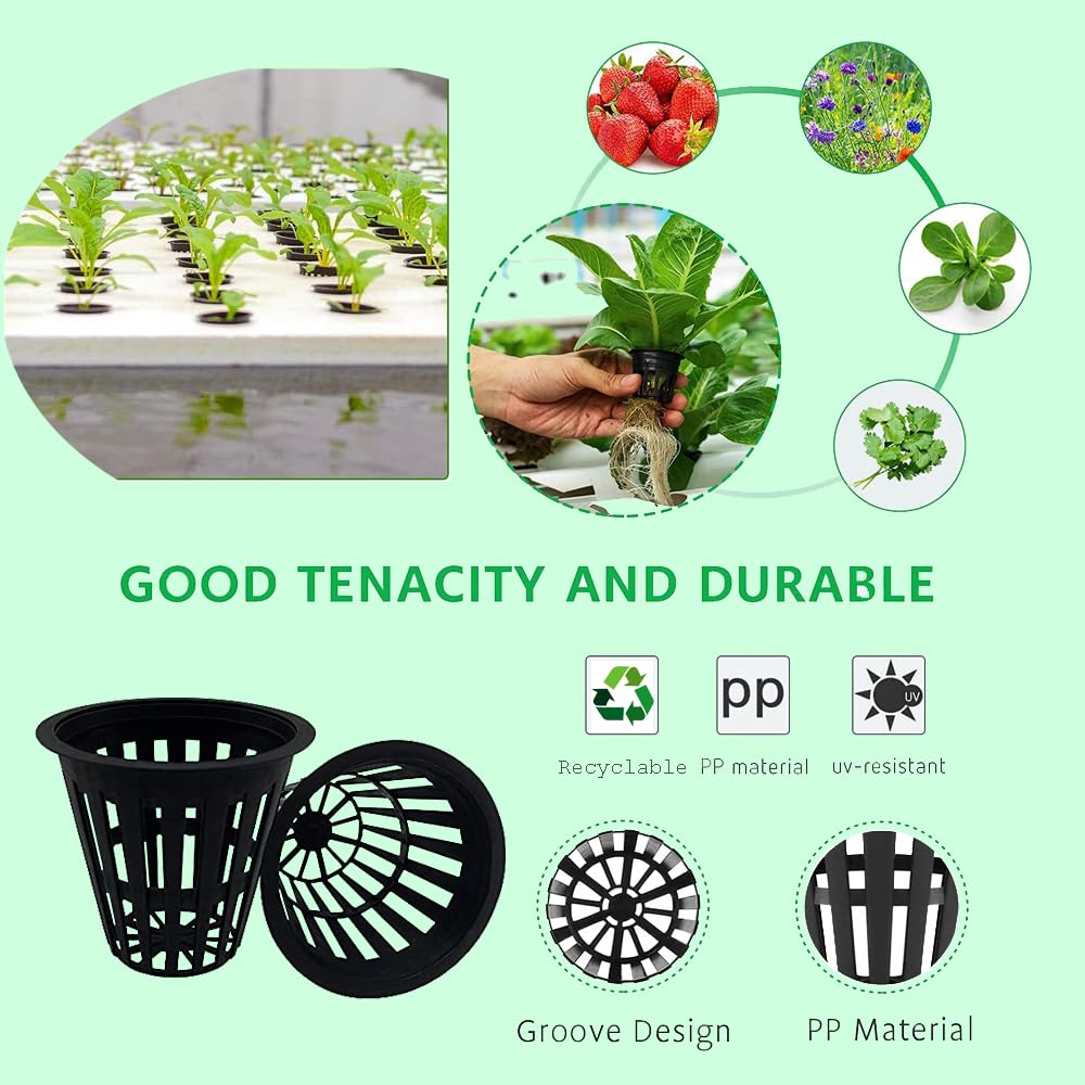 CHTASO BPA-free plastic net pots ensure safe, reusable components for gardens.