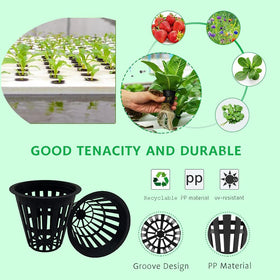 CHTASO BPA-free plastic net pots ensure safe, reusable components for gardens.