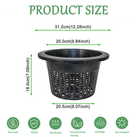 CHTASO HG10MESHPOT comfortable lip for easy grabbing and moving