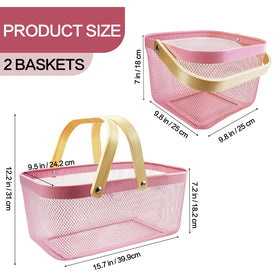 Cheardia small pink harvest basket ideal for compact storage