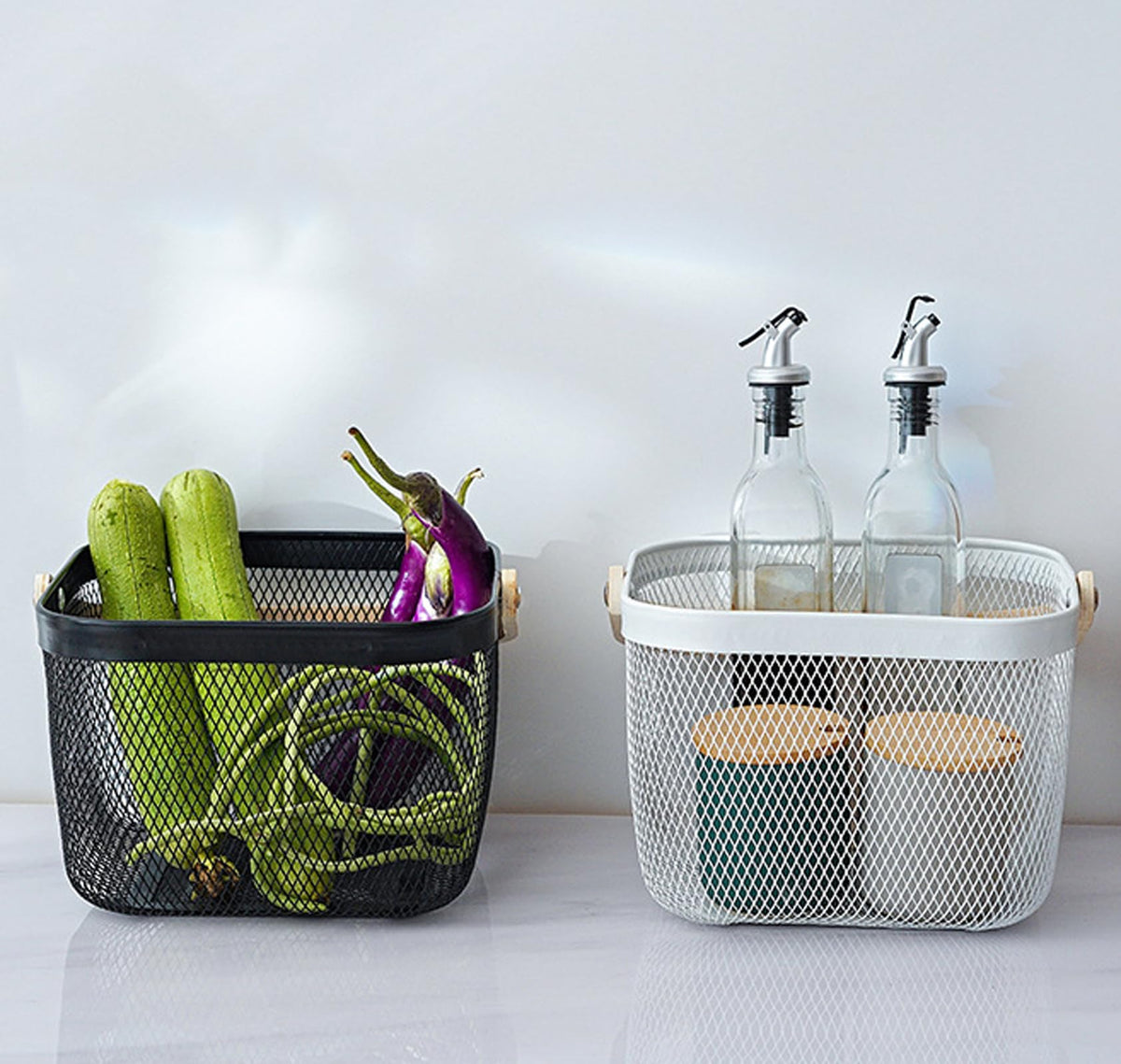 Cheardia rectangle-base basket keeps items stable on shelves