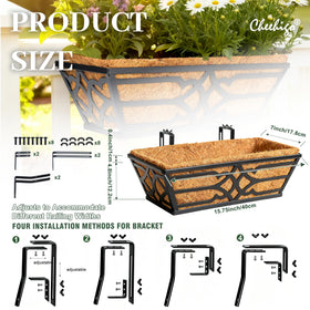 Cheehigo durable metal railing planter with black finish enhances any outdoor space.