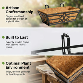 Cheehigo coco liner enhances moisture retention for thriving outdoor plants.