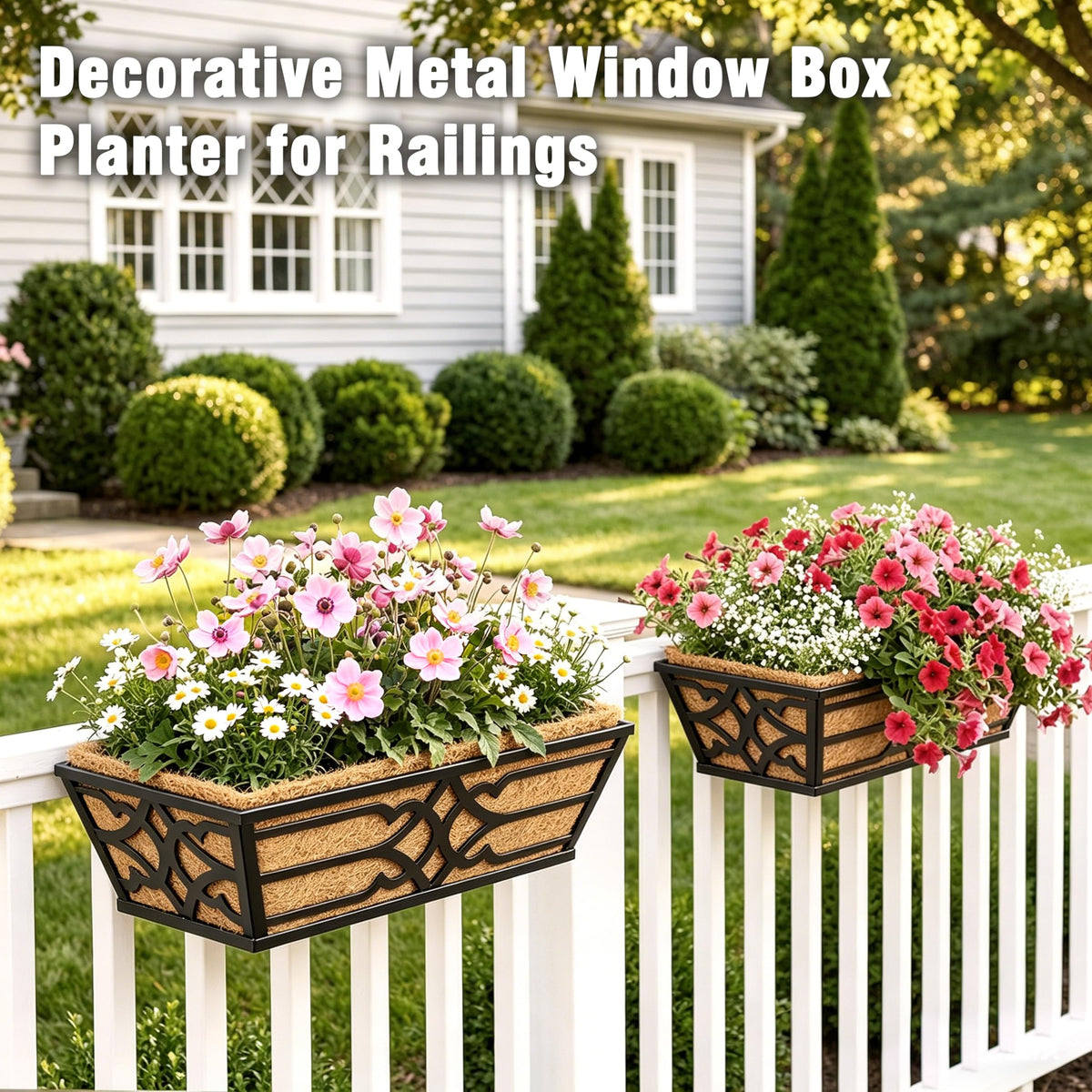 Cheehigo space-saving railing planter ideal for small balconies and decks.