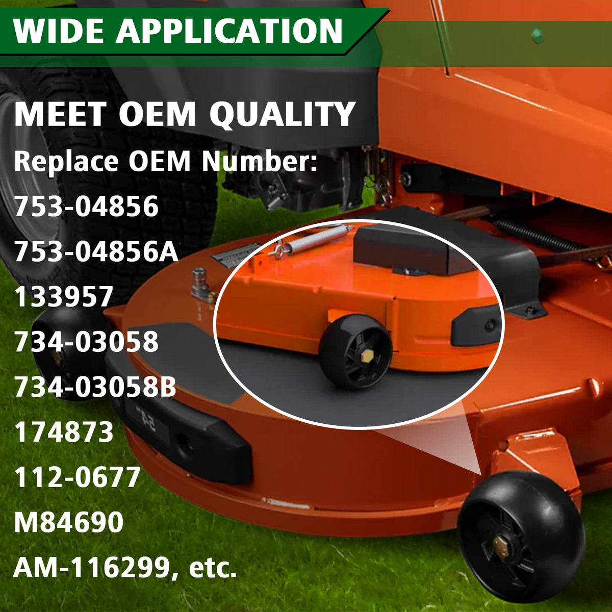 CheeMuii 42-inch deck fit for broad mower brands.