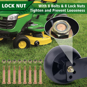 CheeMuii 5-inch deck gauge wheels fit many MTD and Cub Cadet models