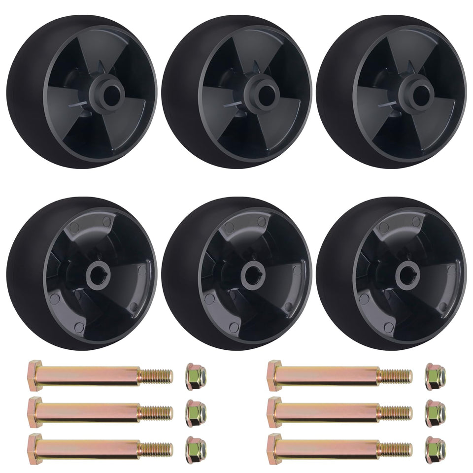 CheeMuii 5in deck gauge wheels kit for durable, smooth mowing on multiple deck sizes.