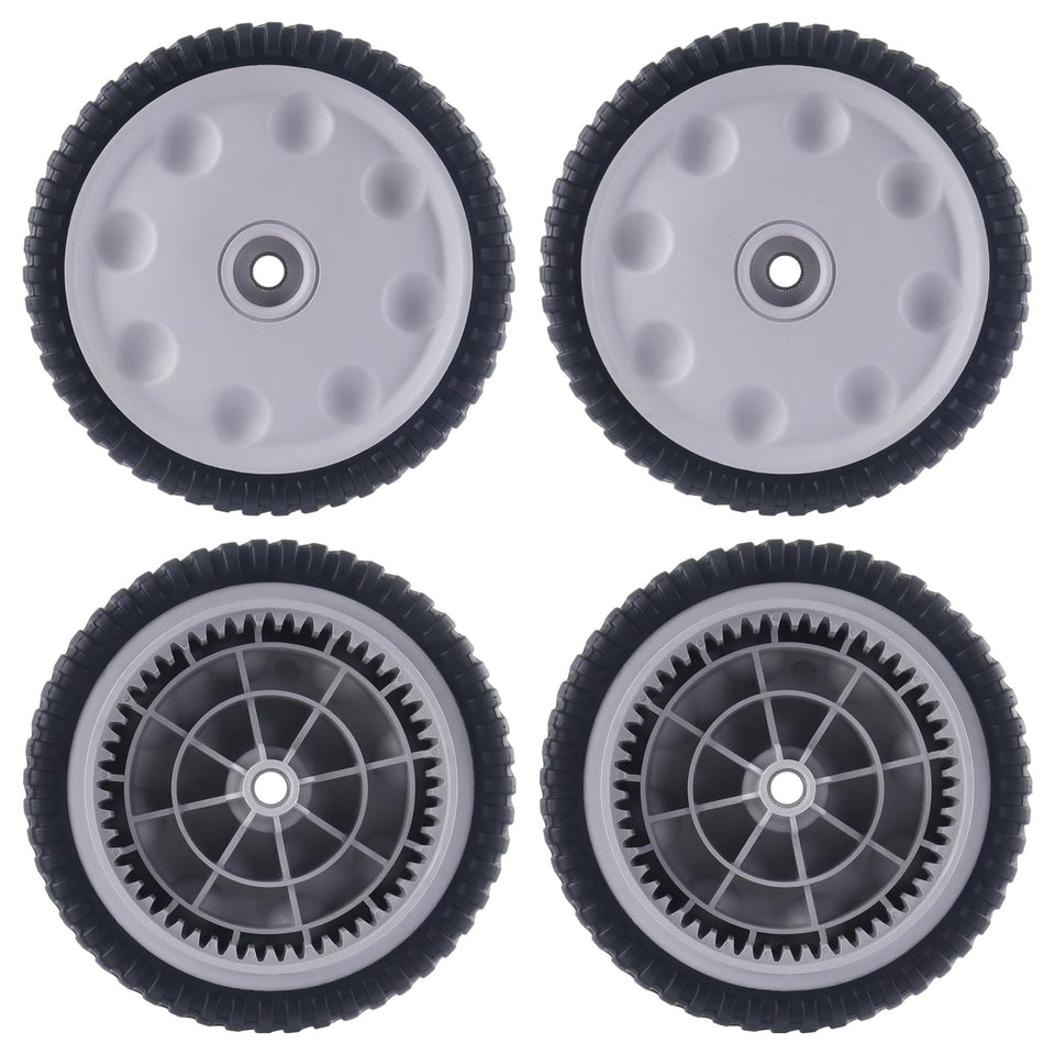 CheeMuii 8in lawn mower wheel package with durable plastic construction for long life