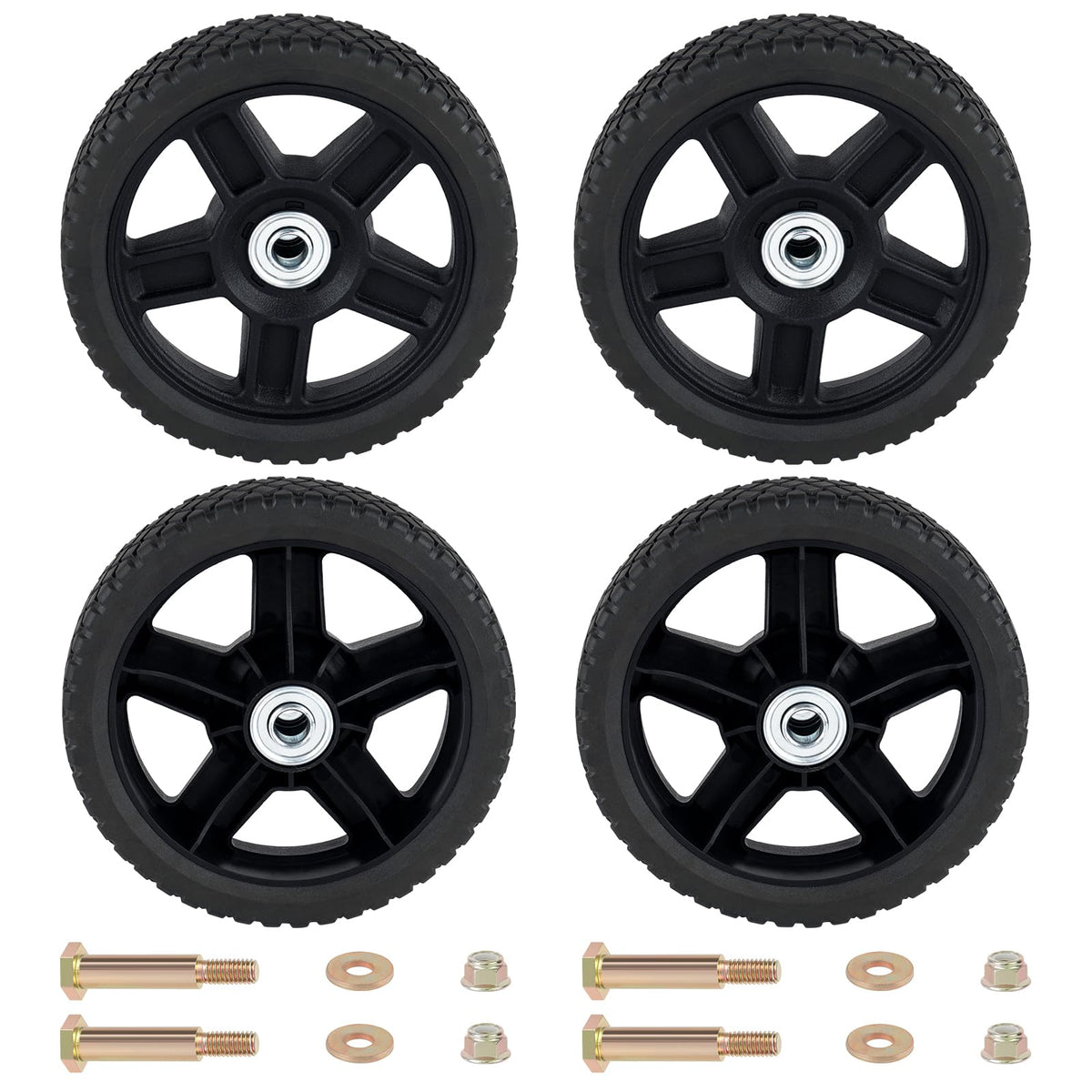CheeMuii 7-inch lawn mower wheel assembly for smoother mowing.