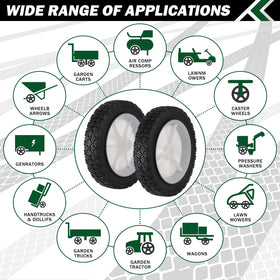 CheeMuii 7-inch wheels bore 1/2in for easy mounting on axles.