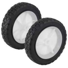 CheeMuii 7-inch wheels pair, ideal mower replacement with smooth rolling.