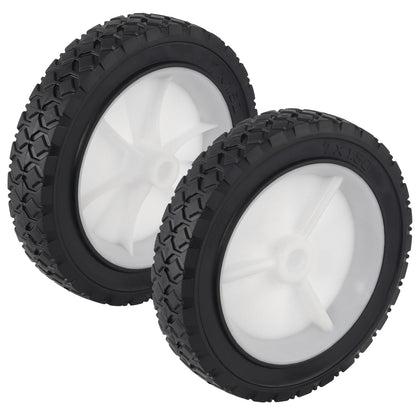 CheeMuii 7-inch wheels pair, ideal mower replacement with smooth rolling.