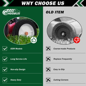CheeMuii PVC wheels offer durability and heat resistance for outdoors.