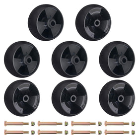 CheeMuii 8-pack mower deck wheels kit with 5-inch gauge wheels for even cuts