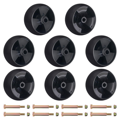 CheeMuii 8-pack mower deck wheels kit with 5-inch gauge wheels for even cuts