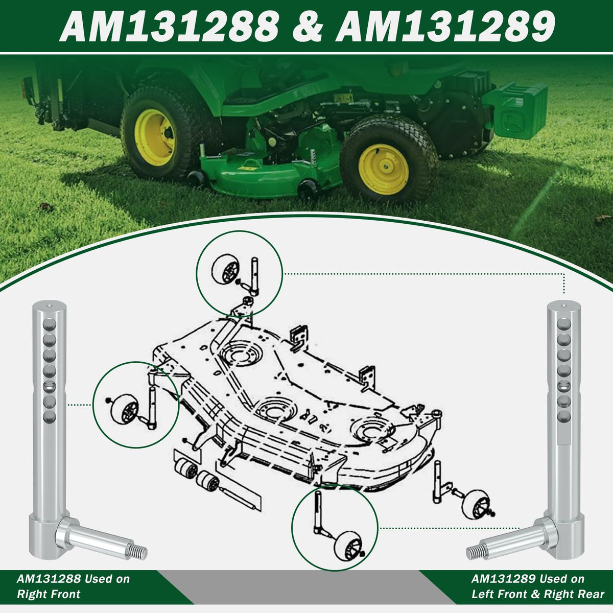 CheeMuii anti-friction polypropylene wheels for smoother mowing.