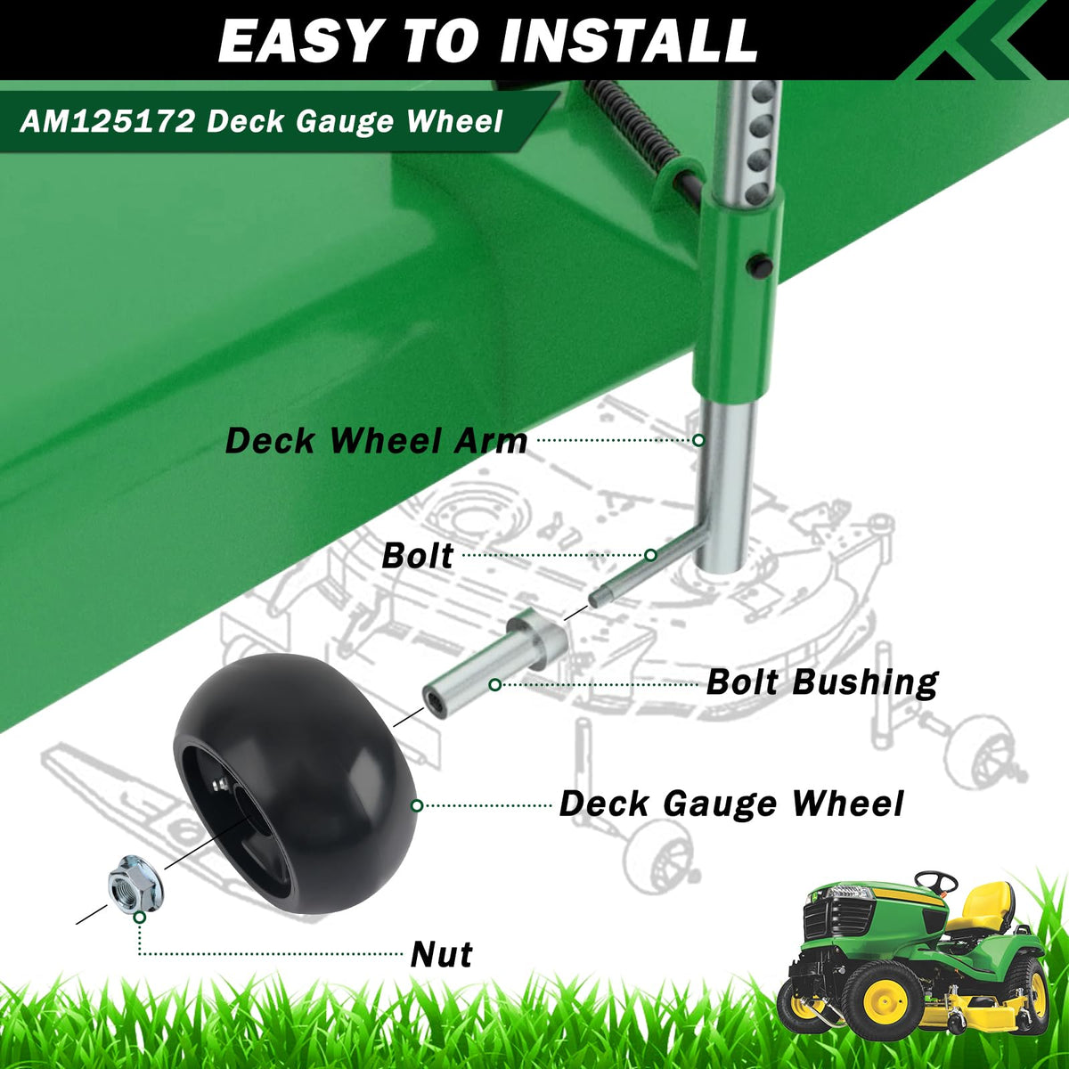 Bore size options include 3/8 inch bushing for secure fit.