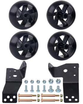 CheeMuii deck wheels for 42-inch mower decks, four smooth-rolling 5-inch wheels.