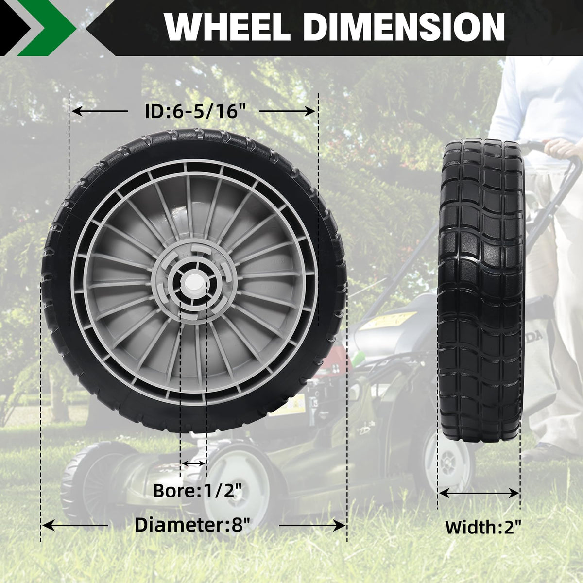 CheeMuii front wheel compatible with HRR216/HRS216/HRT216 models