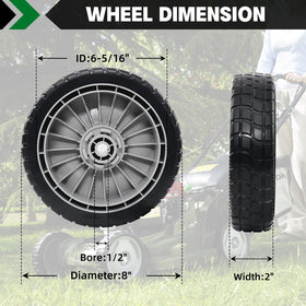 CheeMuii front wheel compatible with HRR216/HRS216/HRT216 models