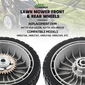 CheeMuii front wheel features durable plastic construction