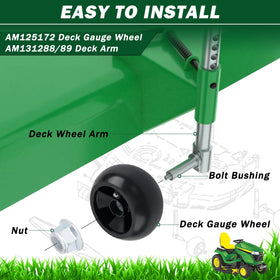 CheeMuii John Deere compatibility—fits X400 to X700 mower decks.