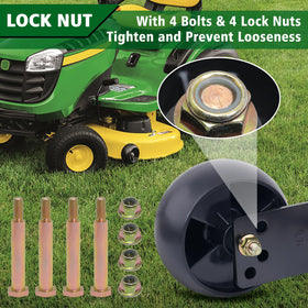 CheeMuii polypropylene wheel close-up highlighting anti-friction and weather resistance.