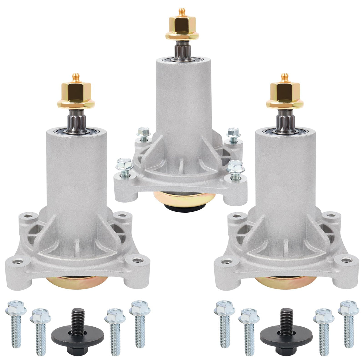 CheeMuii spindle assembly 3pack shown for durable mower maintenance and easy replacements.