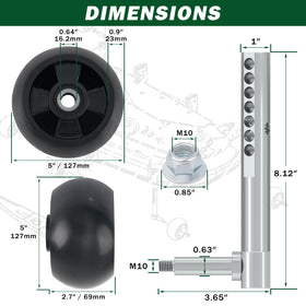 CheeMuii zinc-plated deck arms resist rust during outdoor use.
