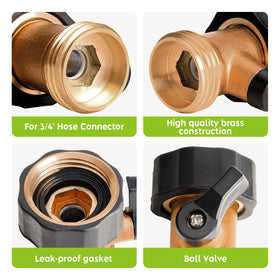Cheerwater grip on the valve handle enables easy on/off operation.