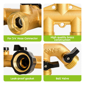Cheerwater garden irrigation setup with hoses and sprinklers highlights versatile outdoor use.