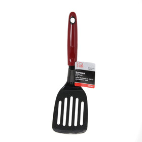 Chef Craft Select nylon short turner demonstrates heat resistance up to 450°F.