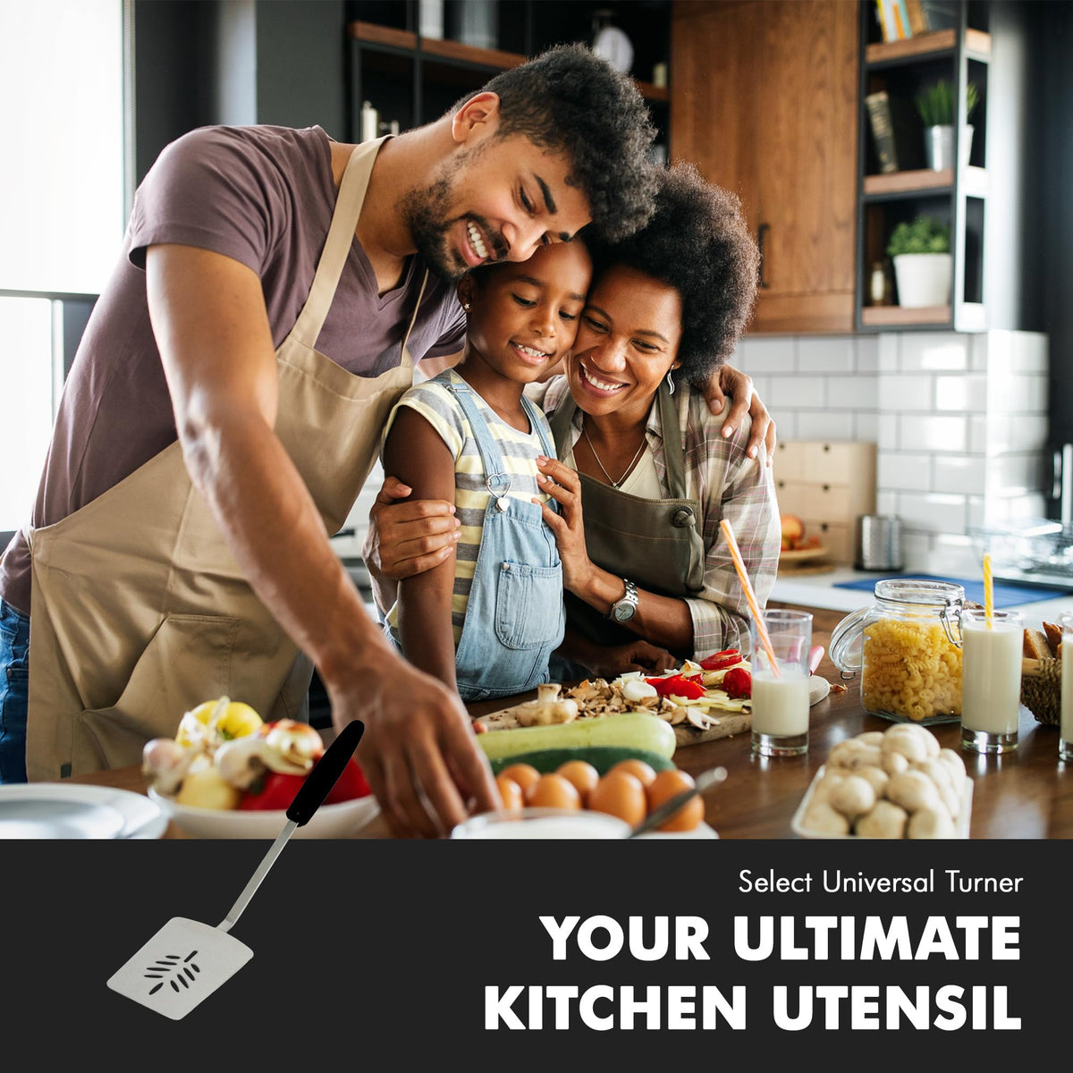 Chef Craft 14-inch turner is dishwasher safe for quick cleanup.