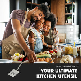 Chef Craft 14-inch turner is dishwasher safe for quick cleanup.
