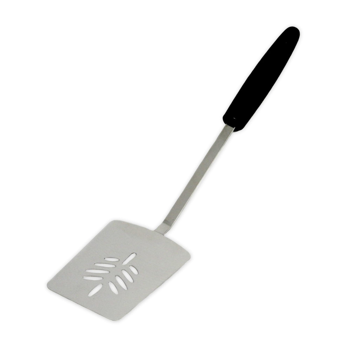 Chef Craft Select 14-inch stainless steel turner with ergonomic grip for effortless flipping.
