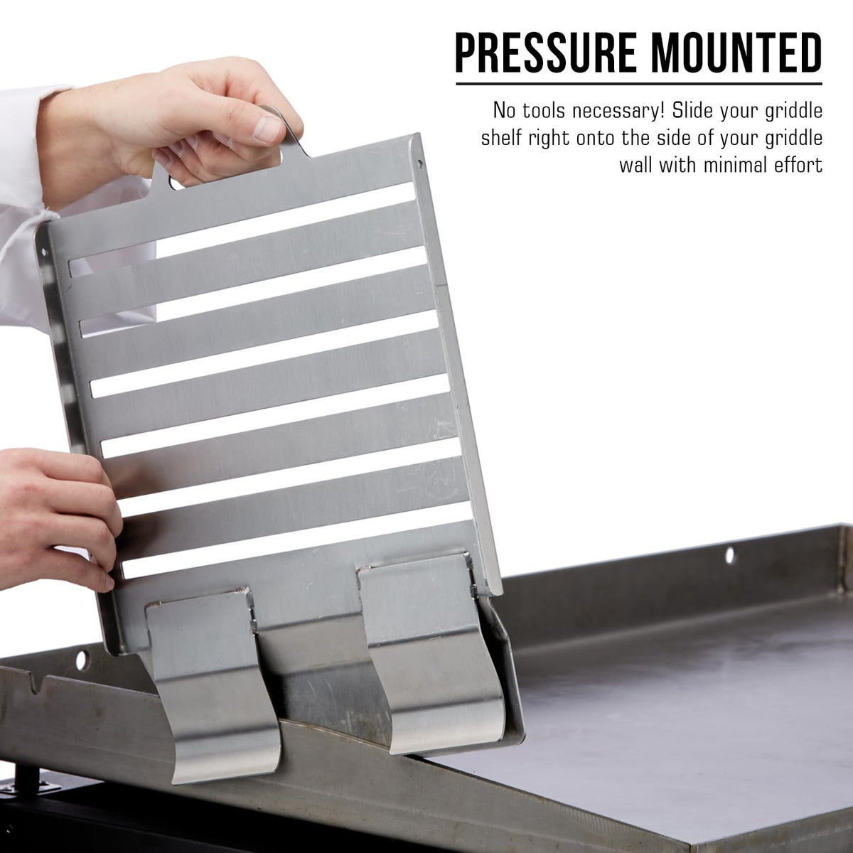 Chef Master durable steel construction withstands heat and weather during outdoor cooking