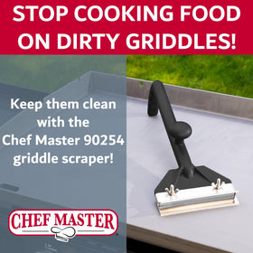 Chef Master protective guard design offering controlled heavy scraping on busy lines
