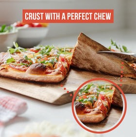 Chef Pomodoro steel on oven and grill setup for versatile cooking.