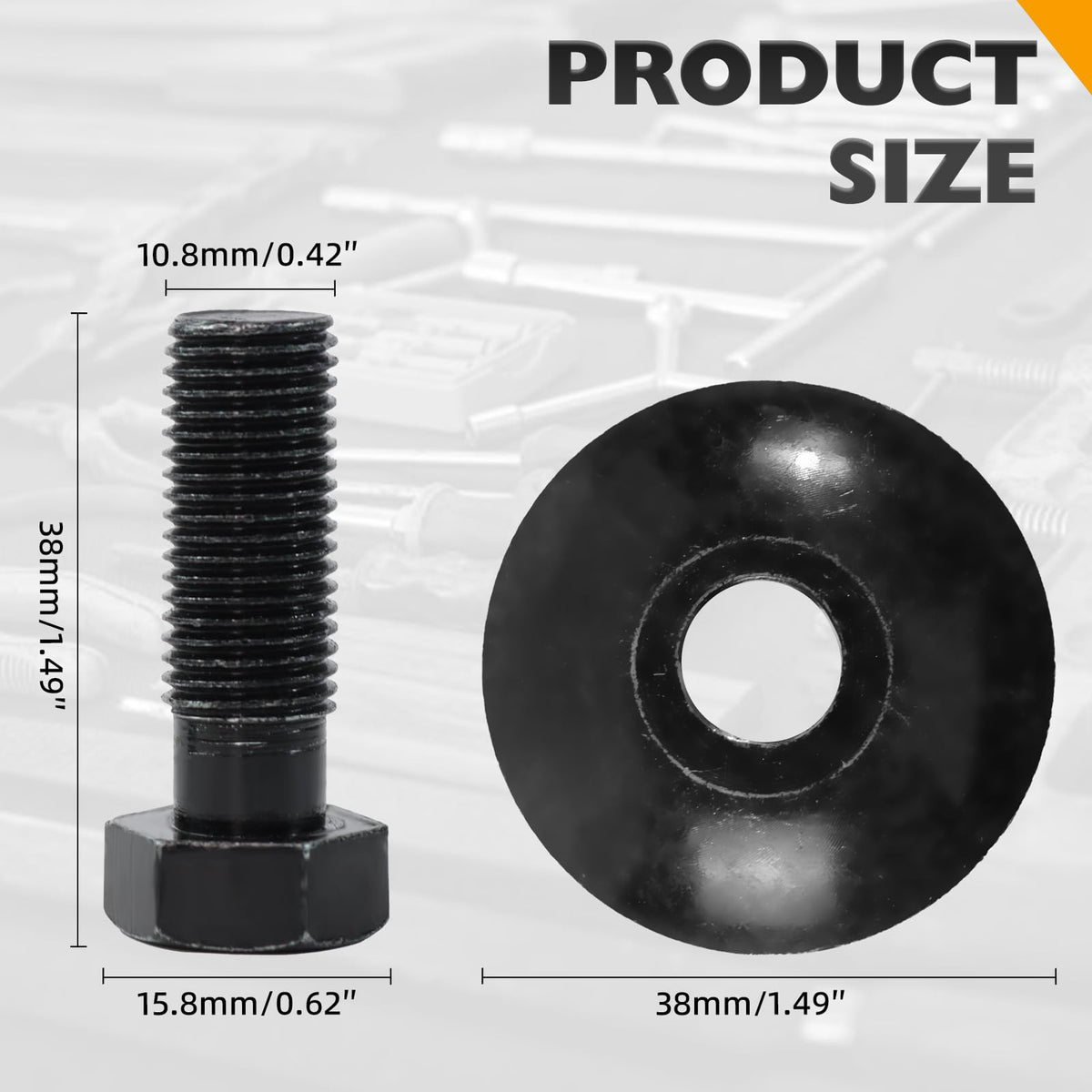 CHENACC bolt and washer kit sized 1-1/4 x 7/16-20 for mower blades