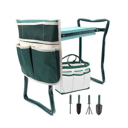 ChengHao garden kneeler-foldable seat shown in use for easy storage after outdoor tasks