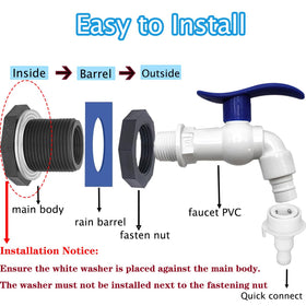 CHENGLAI hole saw included for quick rain barrel installation