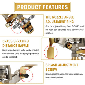 CHENGU brass water diversion baffle helps adjust spray distance precisely.